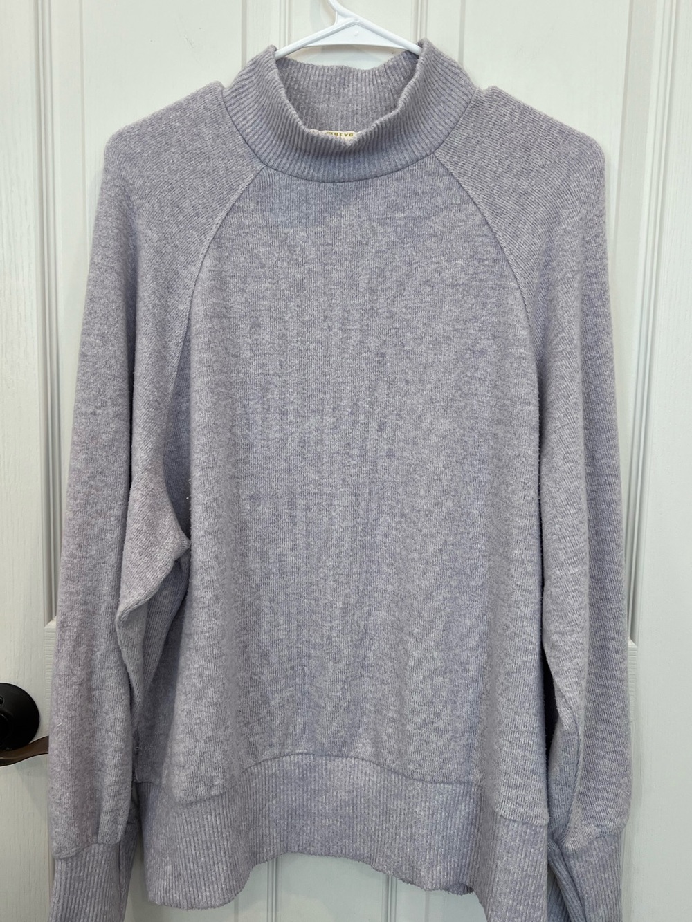 Anthropologie Maeve Lavender-Gray Turtleneck Sweater